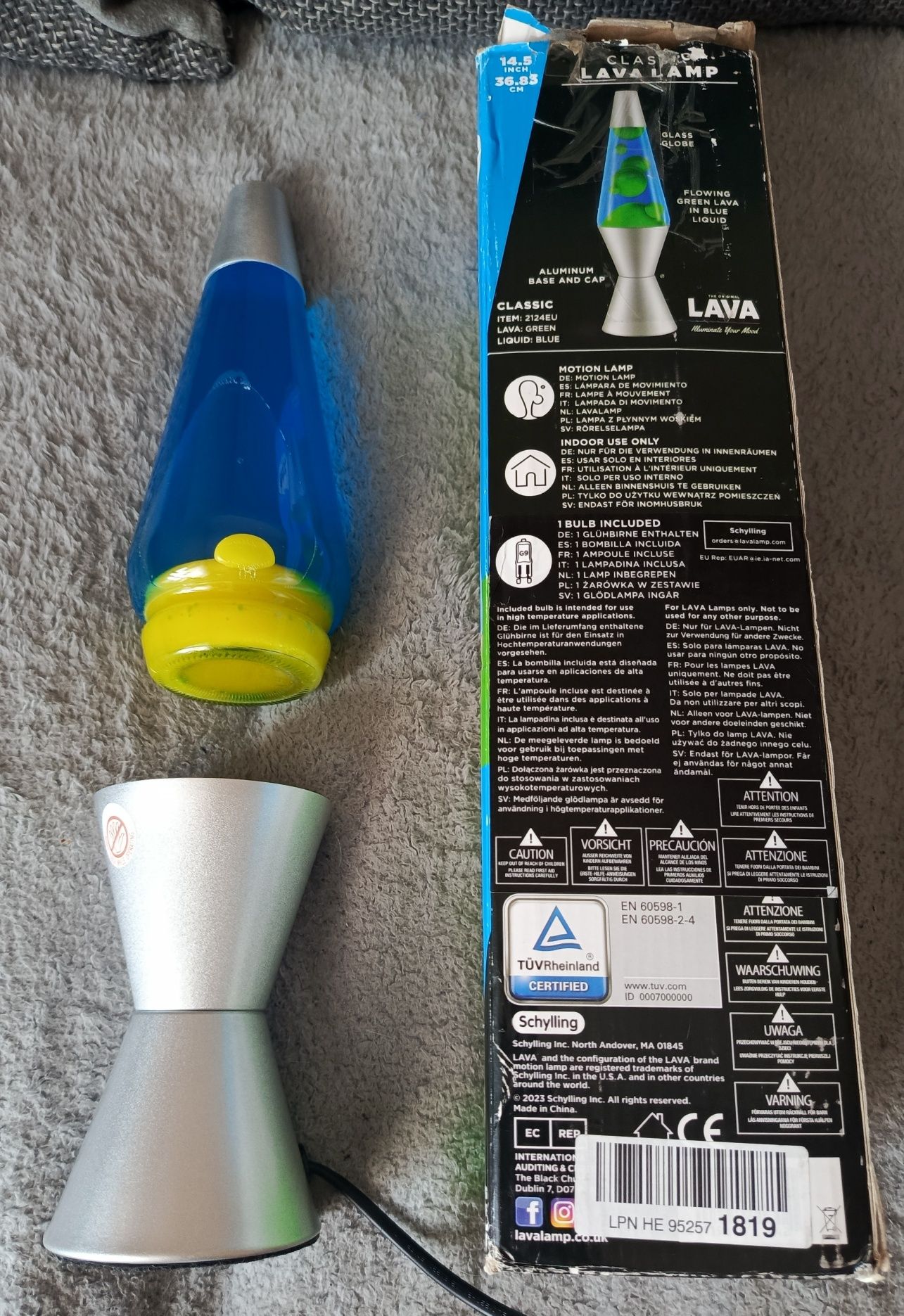 Lampka relaksacyjna Lava w stylu retro wzór z lat sześćdziesiątych.
