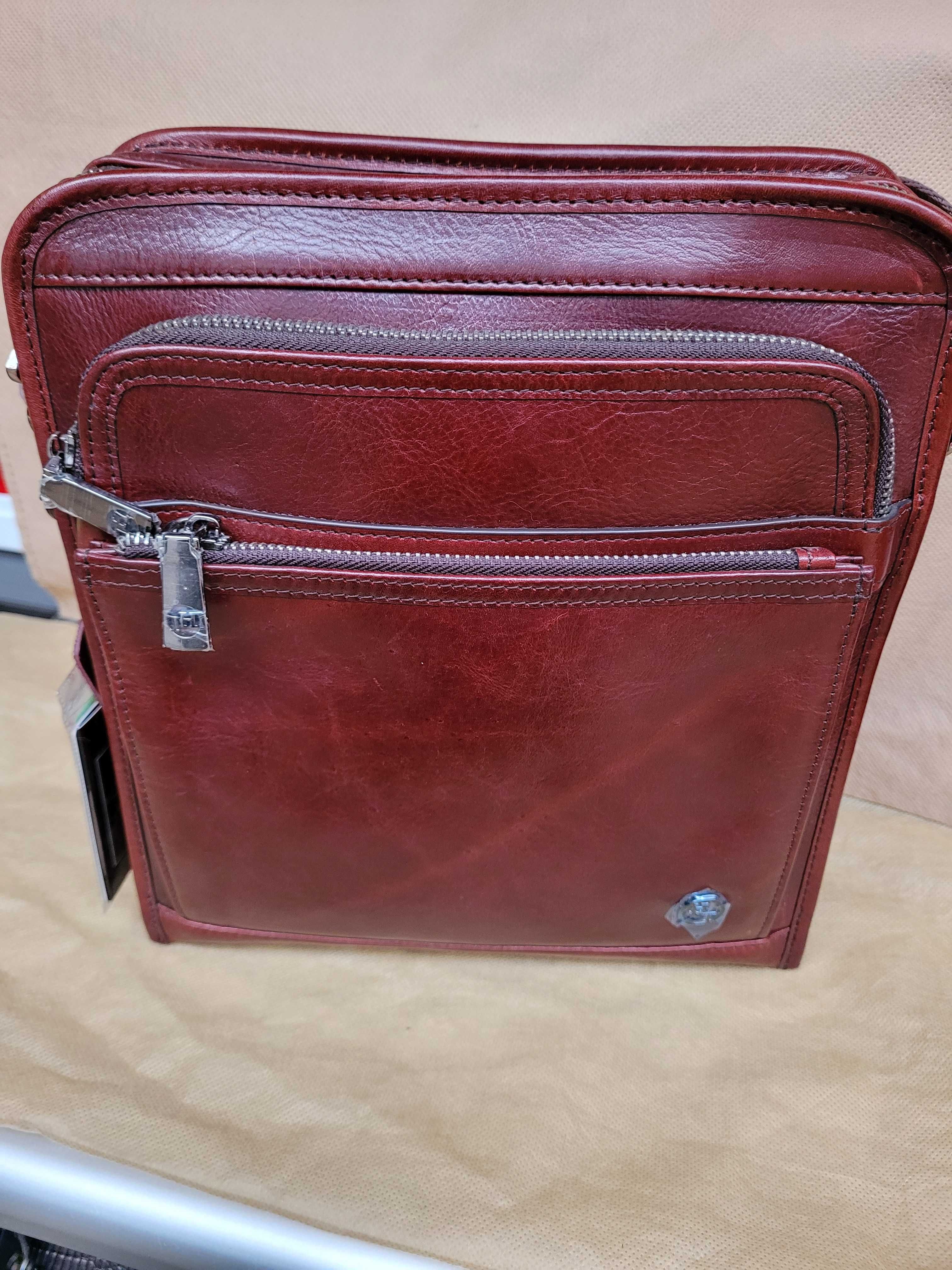 Класична шкіряна сумка / сумка мужская кожаная / H.T. Leather