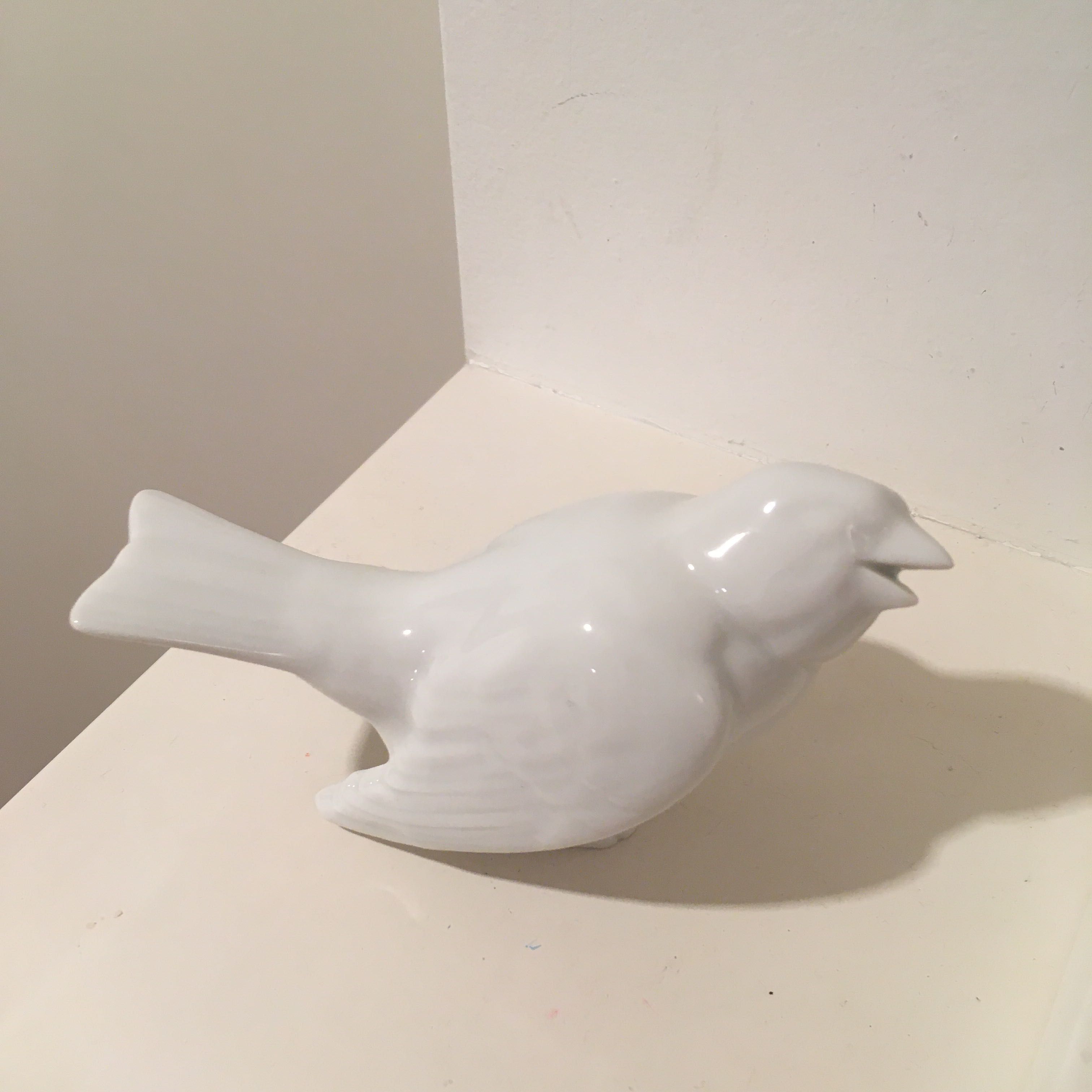 Figura Pássaro porcelana da marca KPM: Königliche Porzellan-Manufaktur