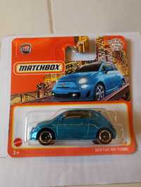 Matchbox 2019 Fiat 500 Turbo niebieski