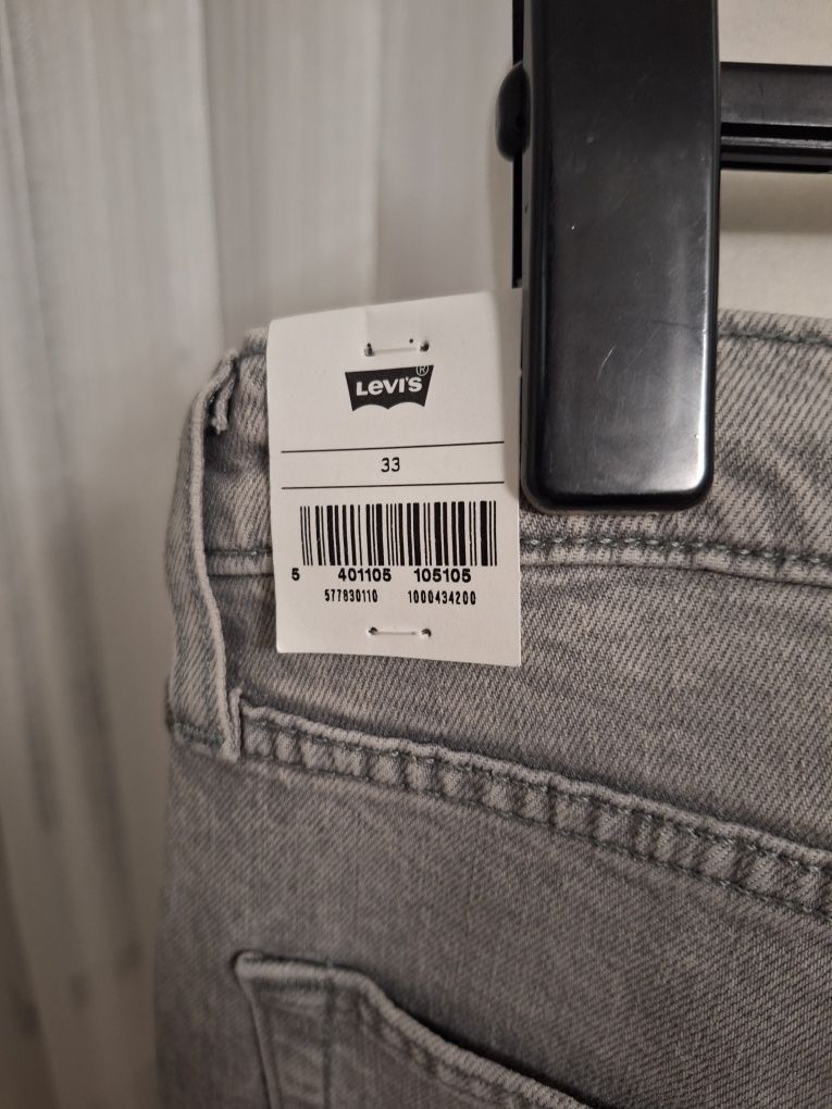 Levi's 502 Taper Hi-Ball, męskie spodnie dżinsowe r. 33, nowe z metką