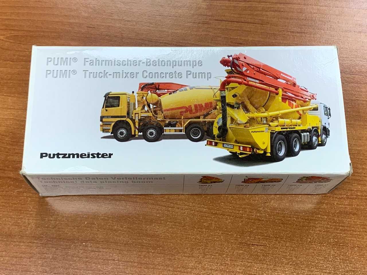 Mercedes Actros АБС бетононасос Putzmeister PUMI модель Conrad 1:50