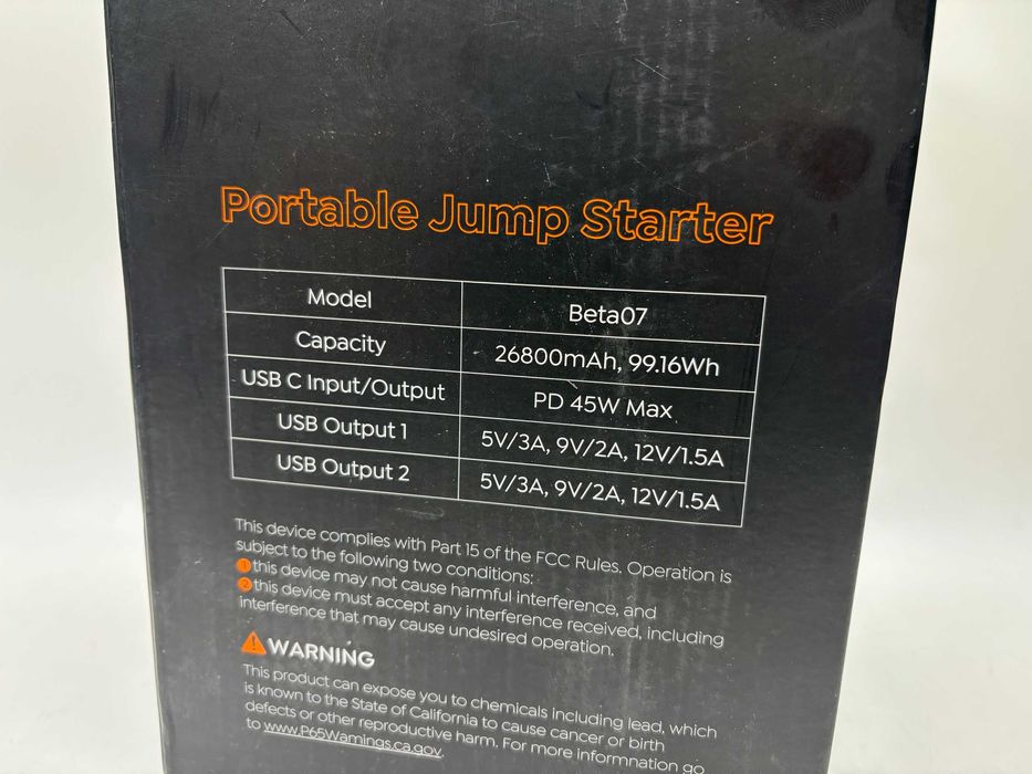 Jump StarterTREKURE Beta07 Power Bank Beta07 6000A 26800mAh 45W LED