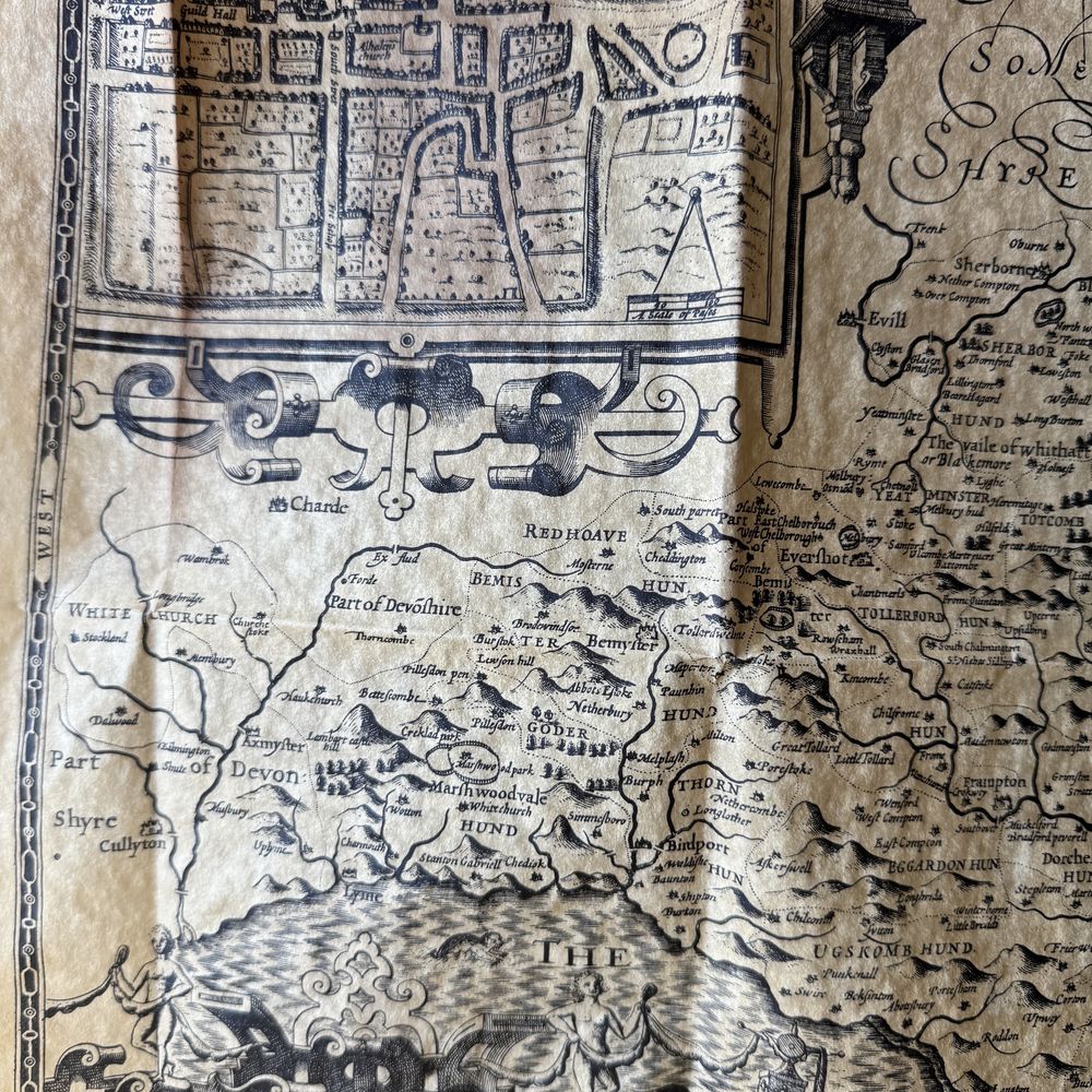 Stara mapa Dorsetshyre 1610r.
