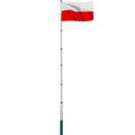 Maszt Aluminiowy Ogrodowy Flagowy 6,3 m +GRATIS Flaga Polski 150x90 cm