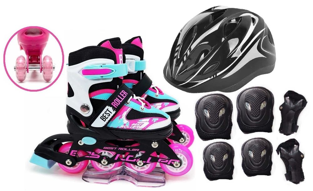 Роликові ковзани ролики р. 27-30, 29-33, 34-37 з шоломом і захистом