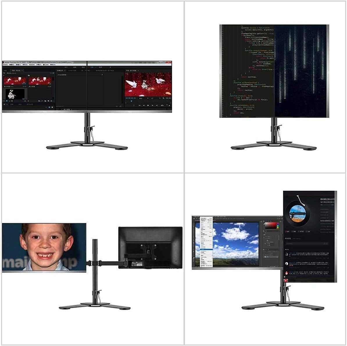 Suporte Duplo para 2 Monitores, até 32 polegadas, até 2 x 10Kg