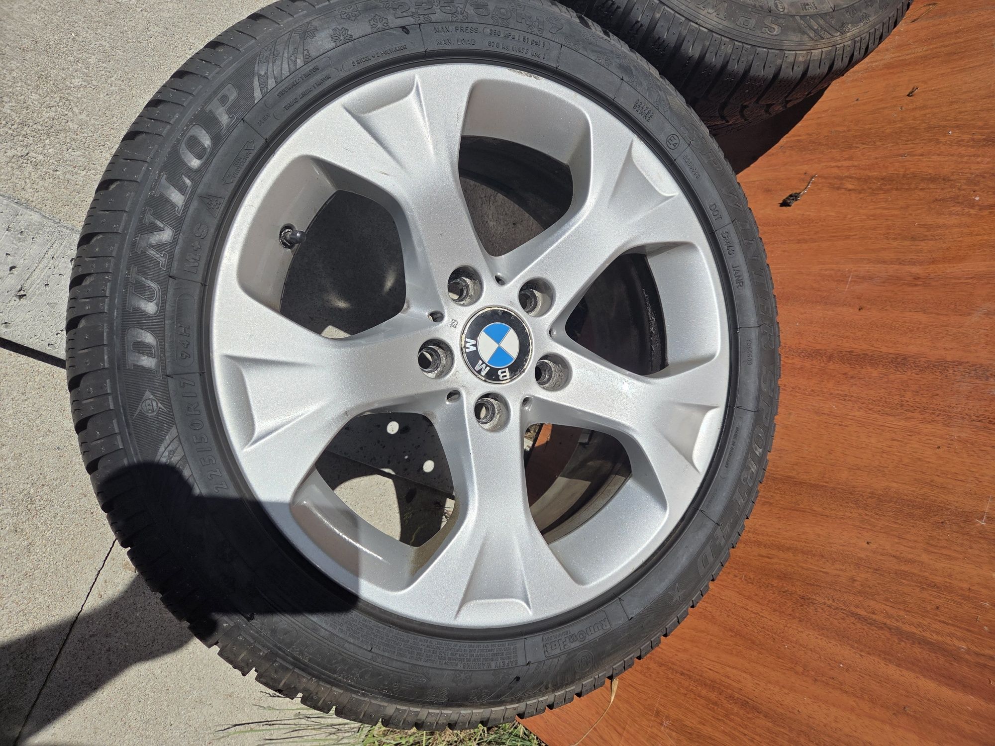 Alufelgi BMW X1 E84 5x120 IS34 7.5J + Opony zimowe Dunlop 225/50R17