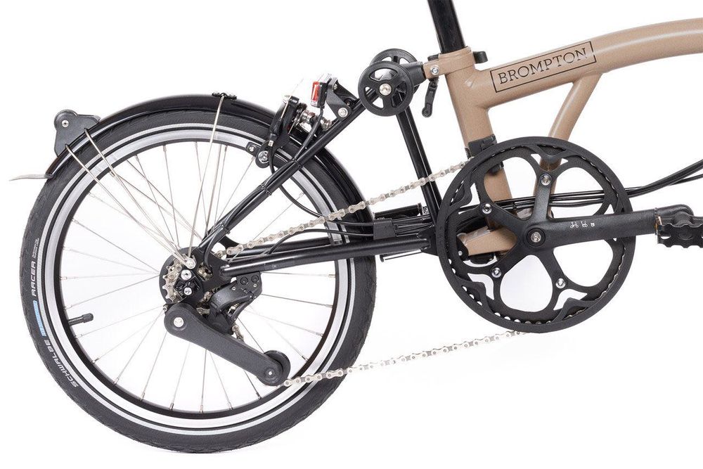 Brompton Electric Bike, C-Line, Dune Sand