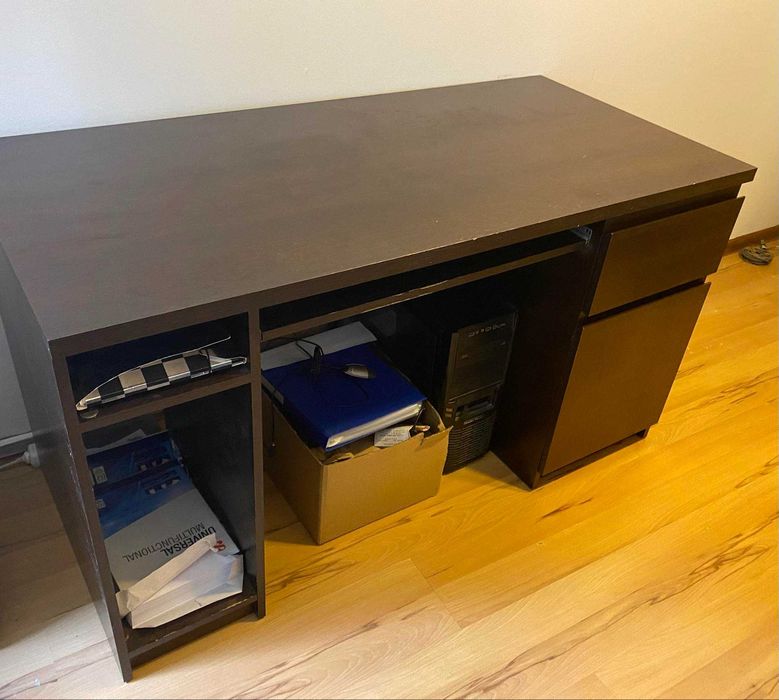 Biurko 135x65 cm – solidne, gruby blat 3 cm, do biura lub dla dziecka