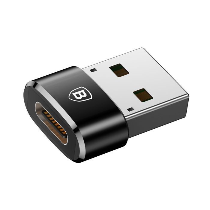 Adapter USB Type-C na USB, Czarny - Baseus, Przejściówka