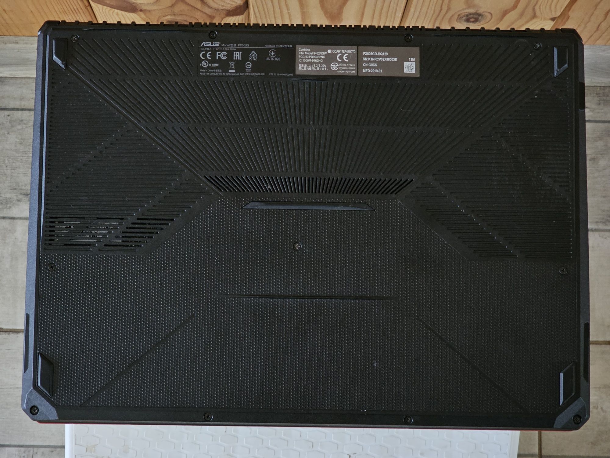 Asus TUF 15.6"/i7 8750H/GTX 1050/ RAM 16GB/SSD 256/HDD 750GB