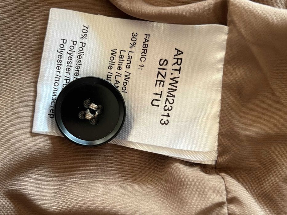 żakiet marynarka damska, bezowo-brazowa, rozmiar uniwersalny