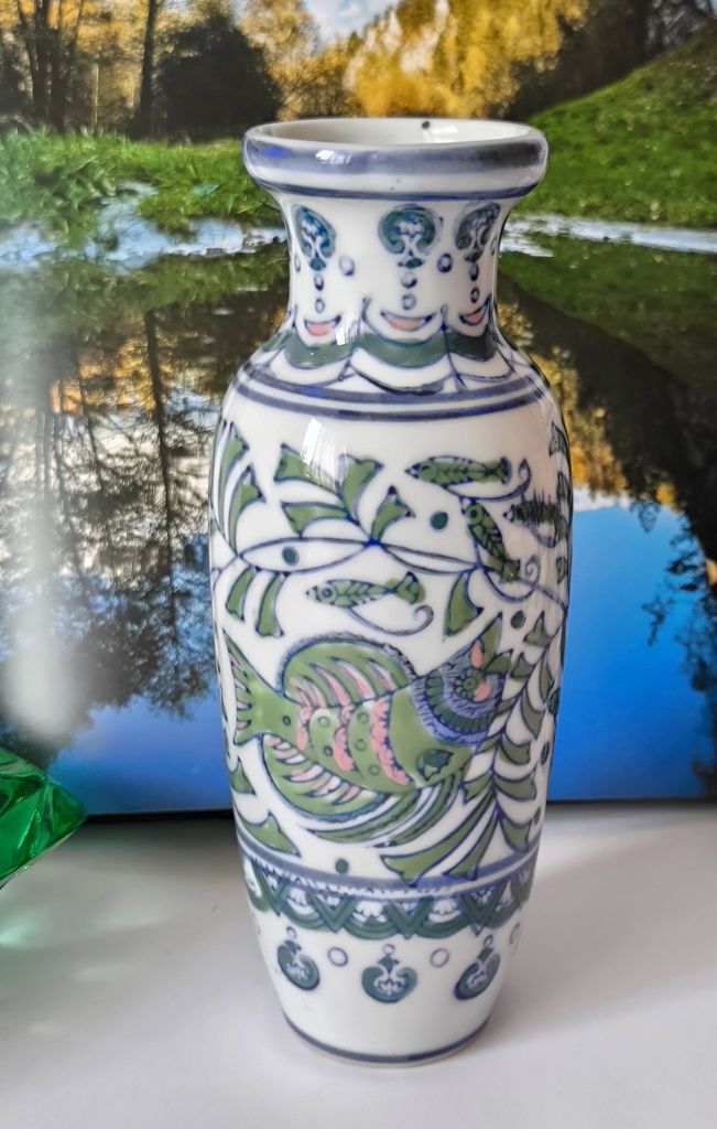 Wazon  ręcznie malowany piękna stara porcelana