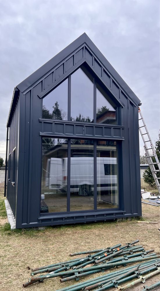 Dom modulowy 80m2, konstrukcja stalowa, plyta pir