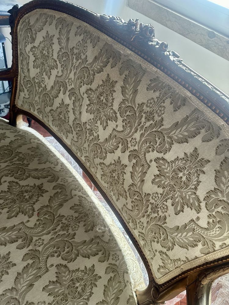 Conjunto de Canapé com dois cadeirões Luís XV