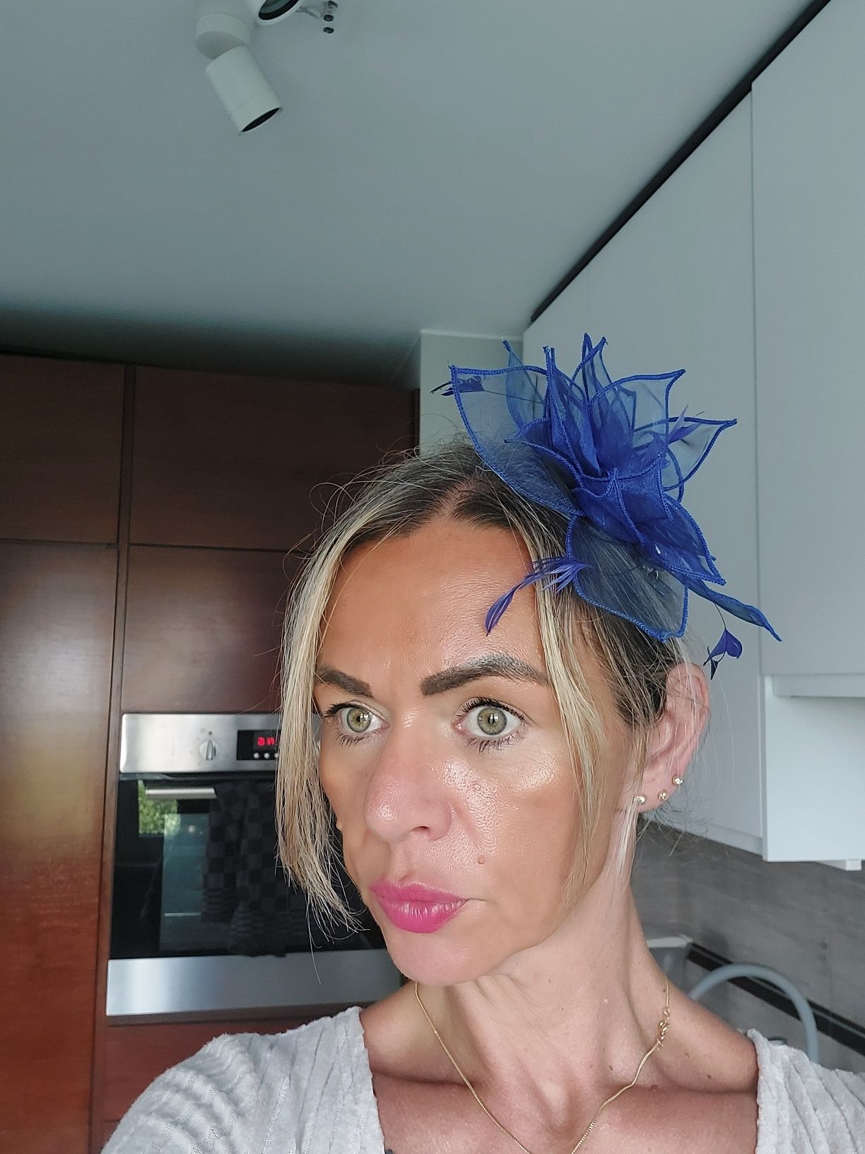 Spinka ozdoba do włosów Kolor granatowy