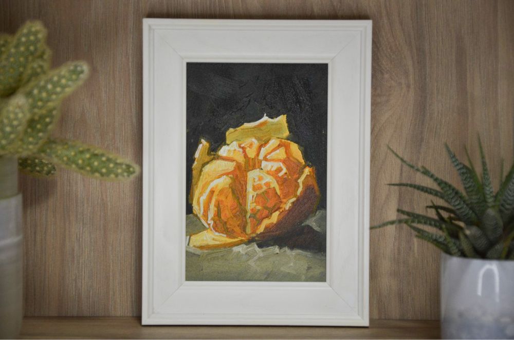 Картина олією (маслом) в рамці 10х15см