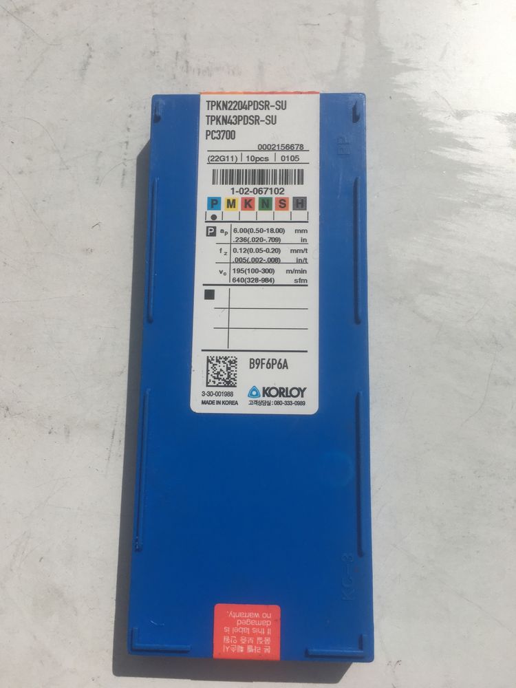 Płytki frezerskie TPKN 2204 ppr sm25t