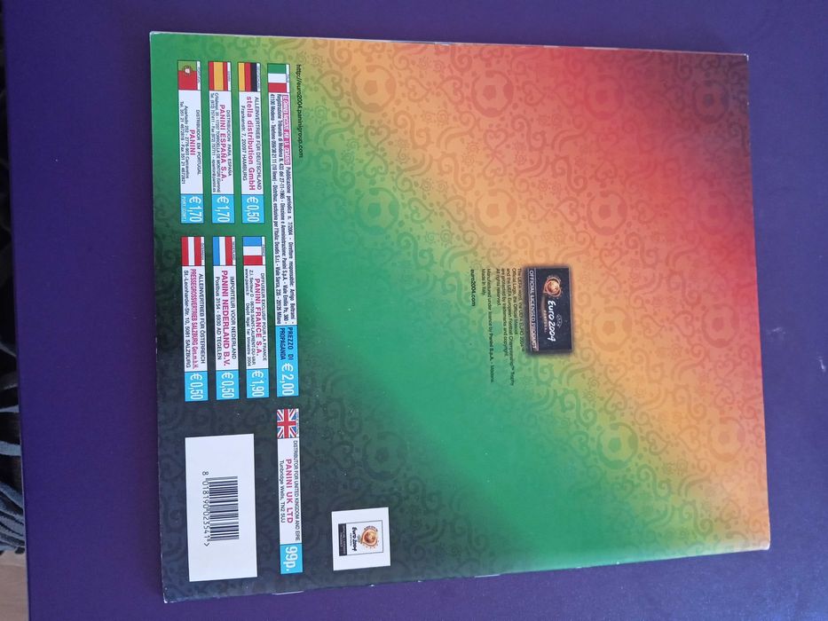 Caderneta de Cromos Euro 2004 UEFA Portugal