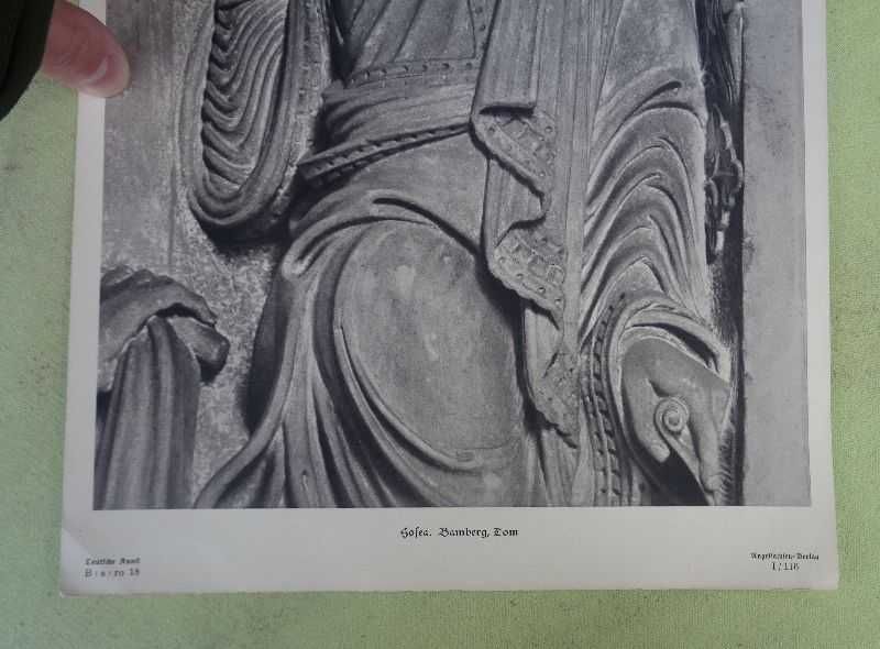 Katedra w Bambergu numerowana ciekawa grafika z początku XX wieku