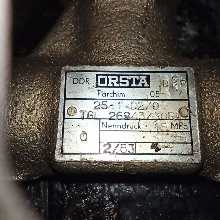 КЛАПАНА ( ORSTA )  20-2-01 ( TGL 26243 / 30 RV )