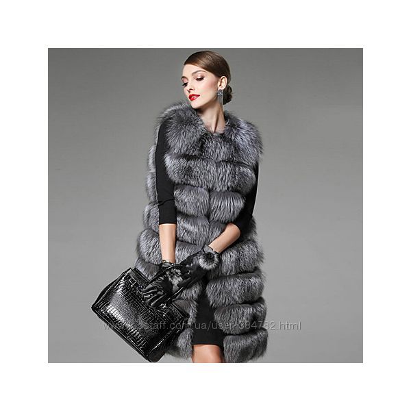 Жилет чернобурка