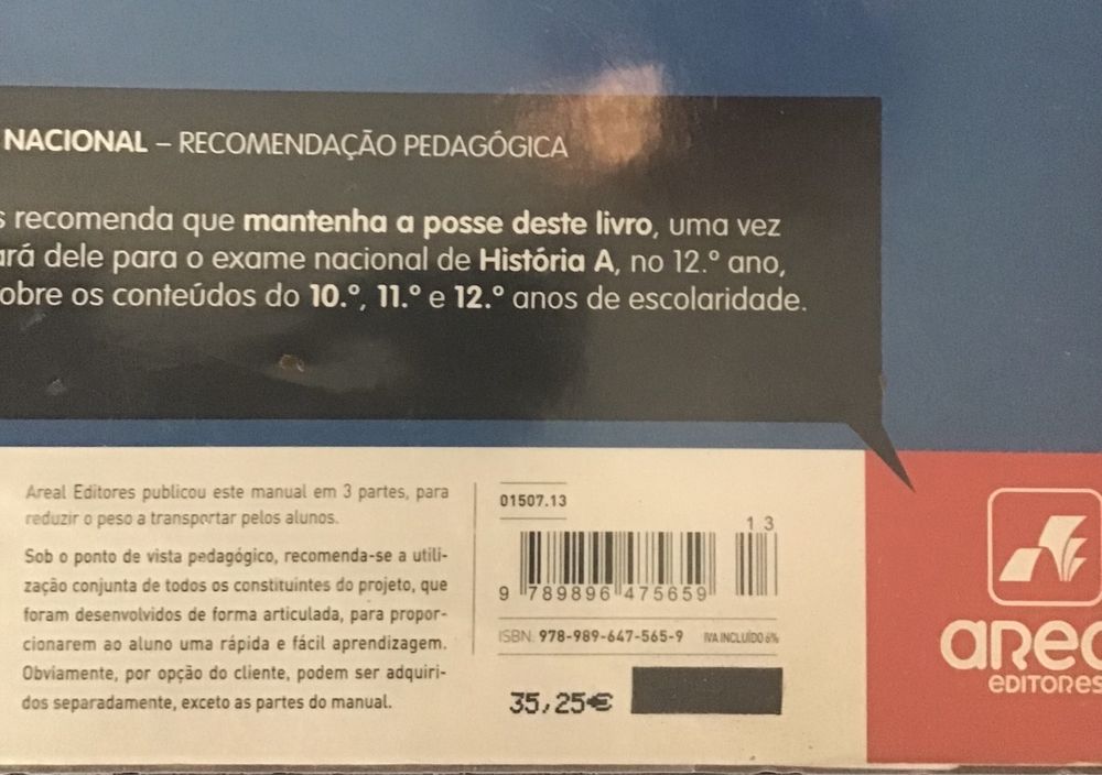 2 Manuais + caderno de atividades História A - 10° Ano