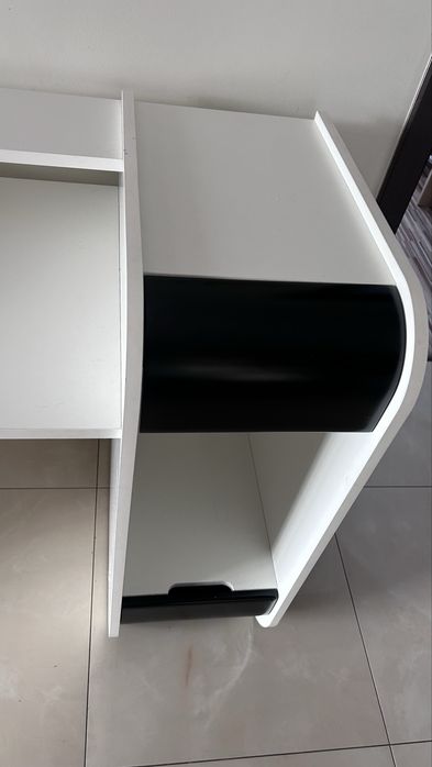 Biurko biale duze 173x55x90 z szufladami