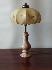 Stara lampka marmur z pięknym starym kloszem