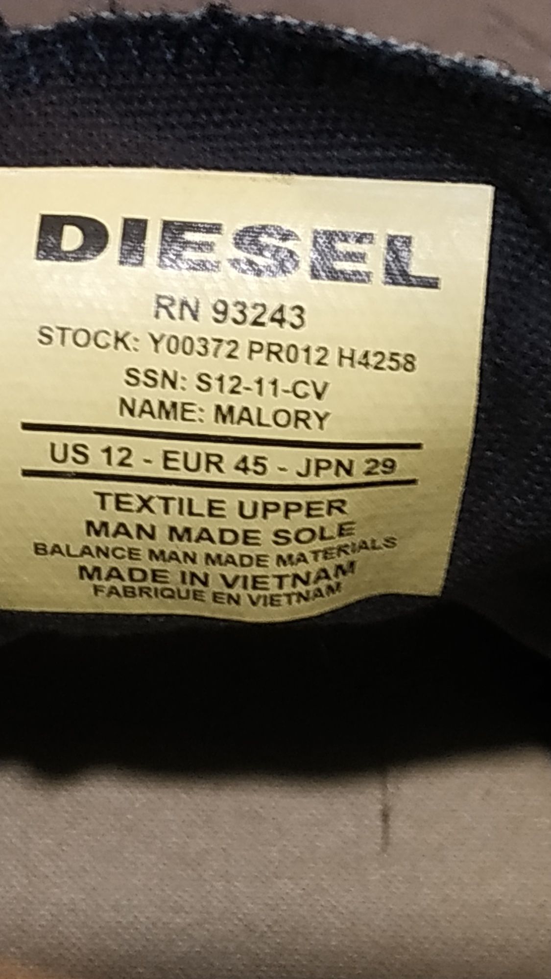 Мокасини топсайдери DIESEL, 45 р., 29 см