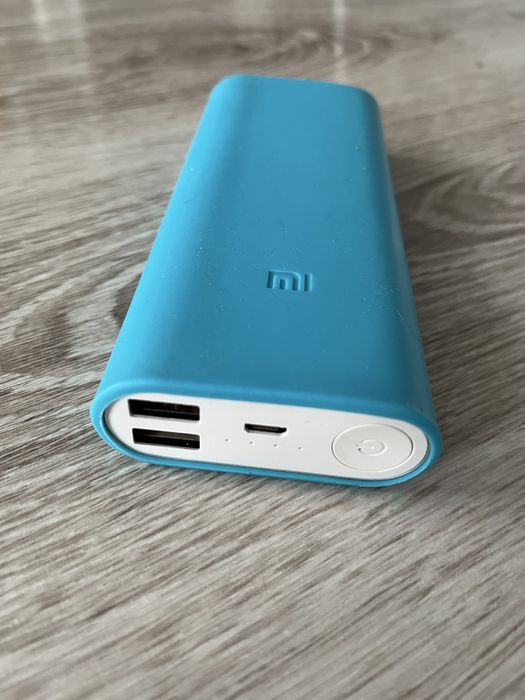 Powerbank Xiaomi 16000mAh z oryginalną osłonką sylikonową niebieską