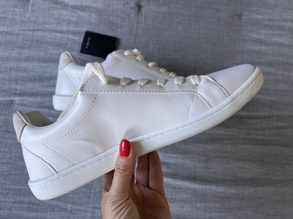 Nowe z metkami adidasy z Zary r.40, białe damskie sneakersy