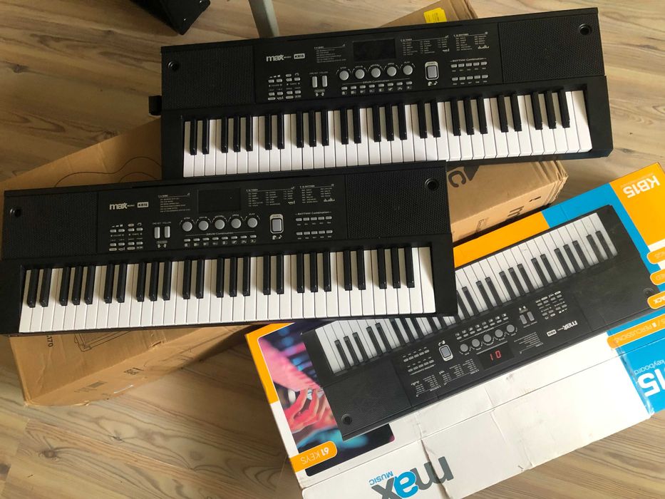 okazja cenowa - keyboard na akumulator, 61 klaw. organki, klawiszowy