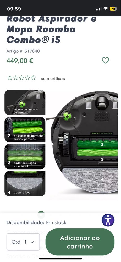 IRobot roomba combo i5