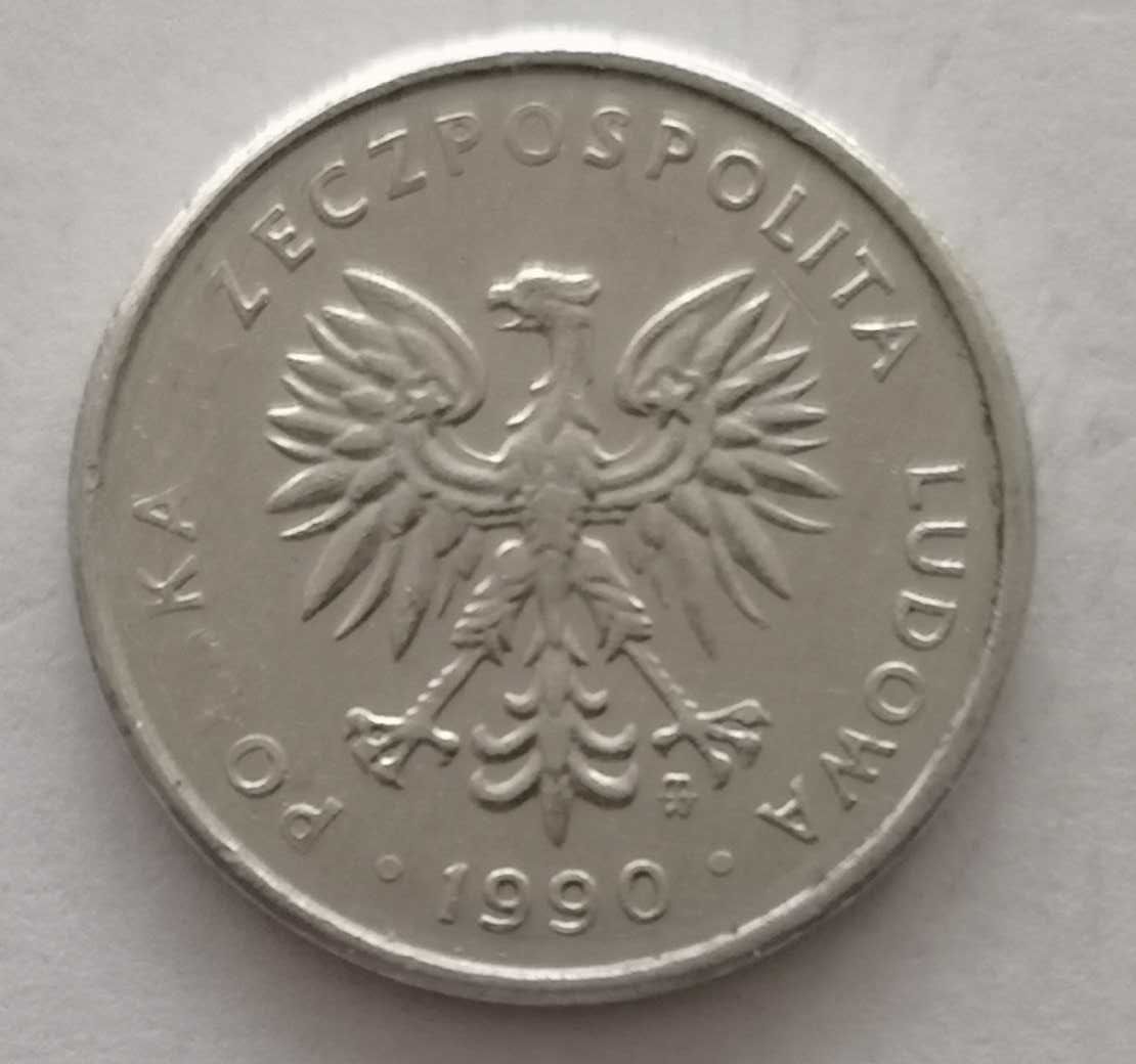 Moneta PRL "DESTRUKT" 2 złote 1990r.Al. Stan jak na zdjęciach.