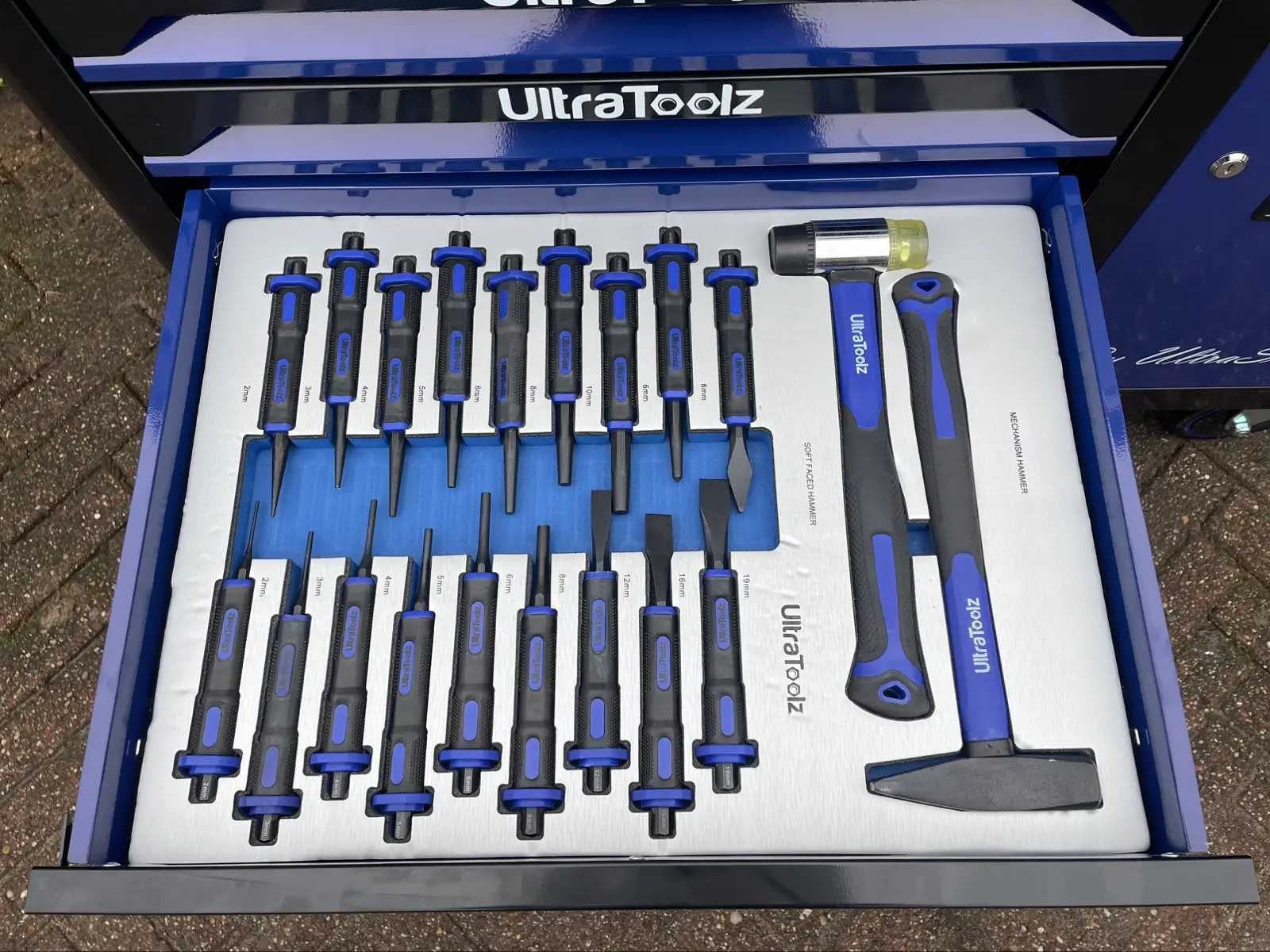 Szafka narzędziowa ULTRA TOOLZ + wyposażenie (niebieska)