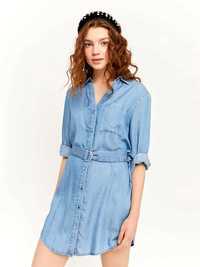Рубашка-платье джинсовая с поясом tally weijl s