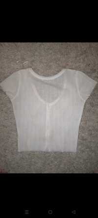 Top branco transparente