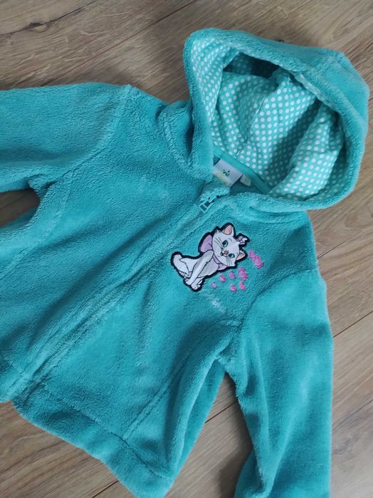 Ciepła bluza rozpinana z kapturem minky 86