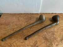 Conjunto de duas maças de luta / ceptros africanos etnia Massai