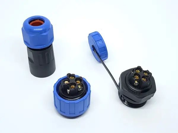 Герметичний роз'єм LD20-4pin IP-68 під викрутку