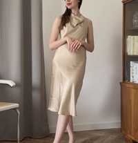 Jedwabna luksusowa elegancka sukienka jedwab silk