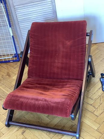Leżak. Fotel. PRL. Vintage. Loft