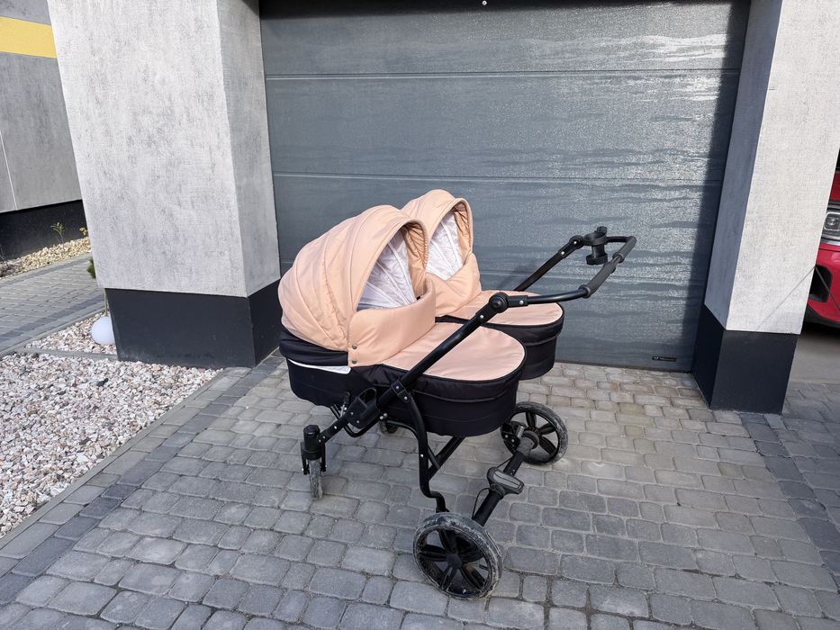 Wozek blizniaczy maxbaby duet hawana 3w1