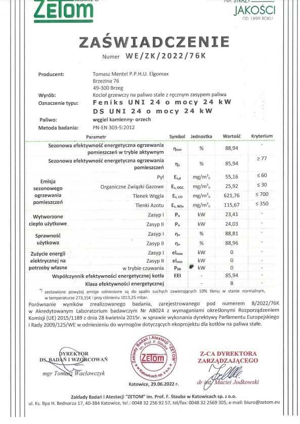 KOCIOŁ Węgiel 24 kW. Klasa 5 Piece KOTŁY Drewno  Chrust Zasypowy