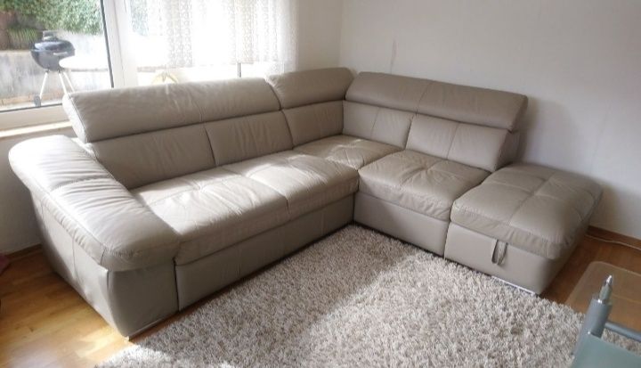 Кожаный диван Раскладной, Мягкая мебель.