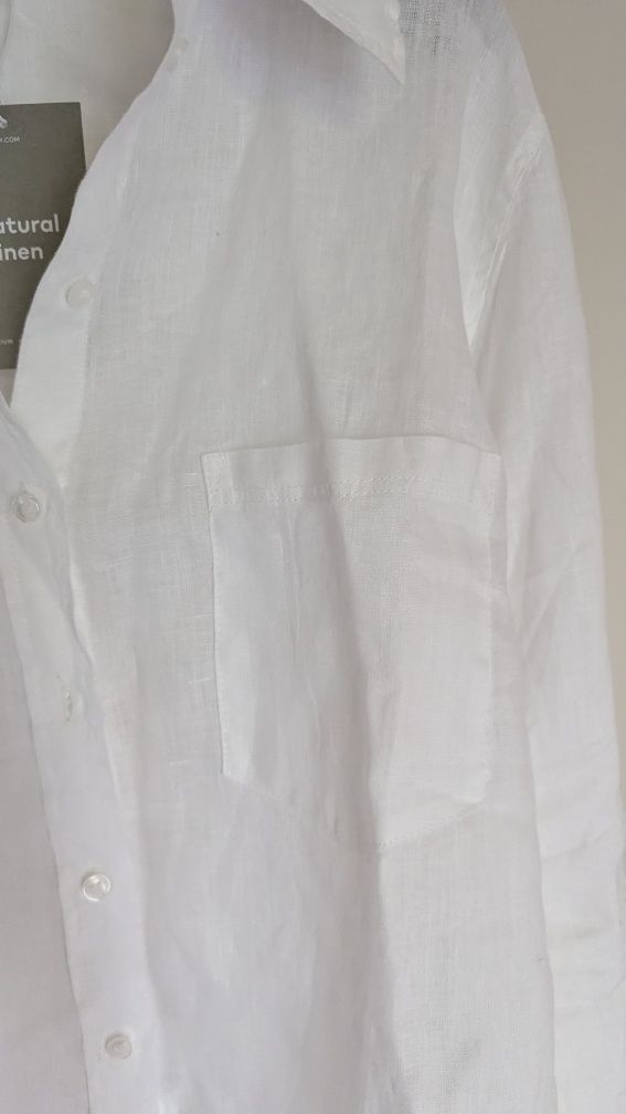 Koszula 100% lniana damska H&M