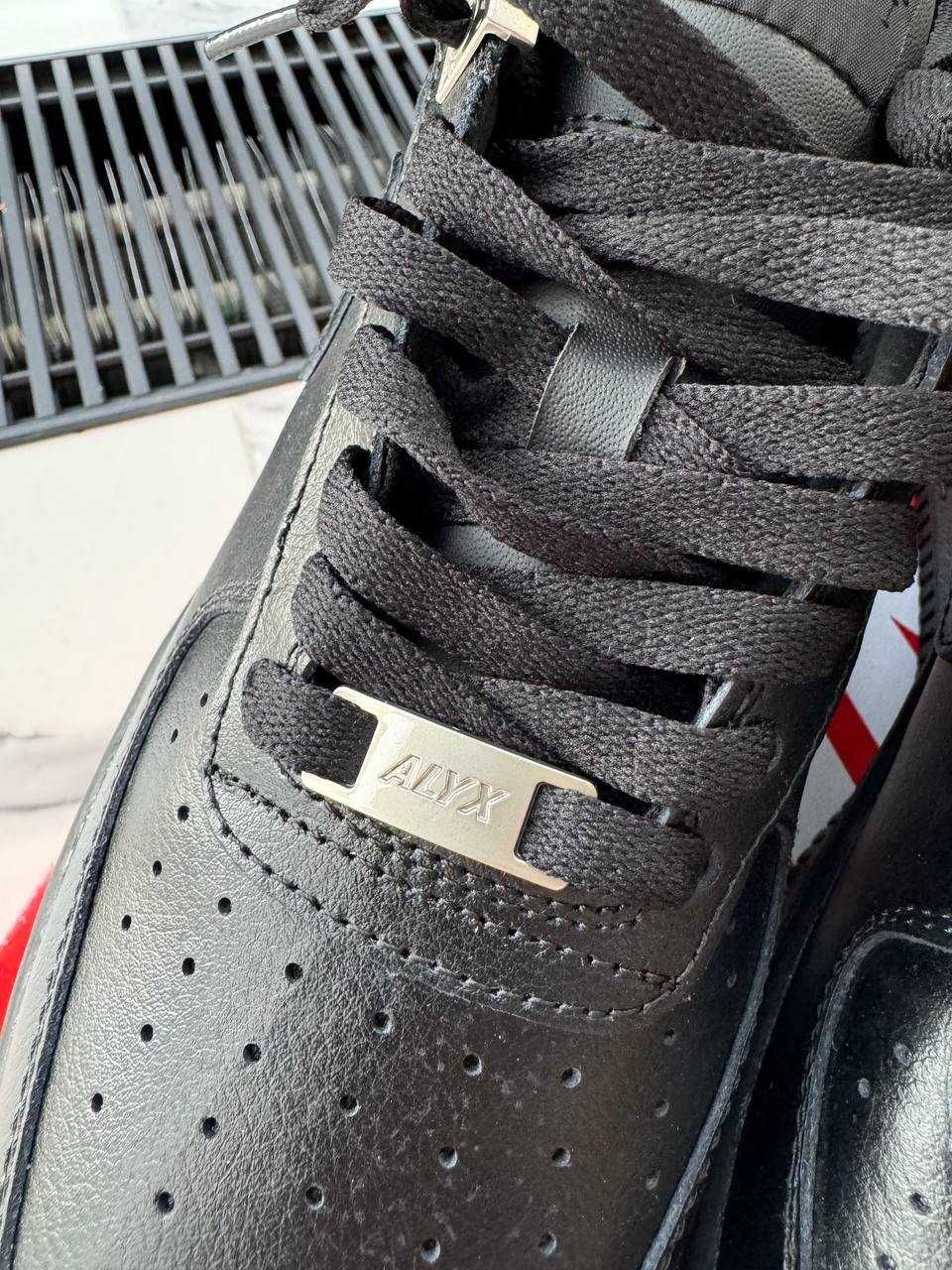 Кеди Nike Air Force 1017 alyx 9sm / кеди Найк Аір Форс 1017 чорні шкір