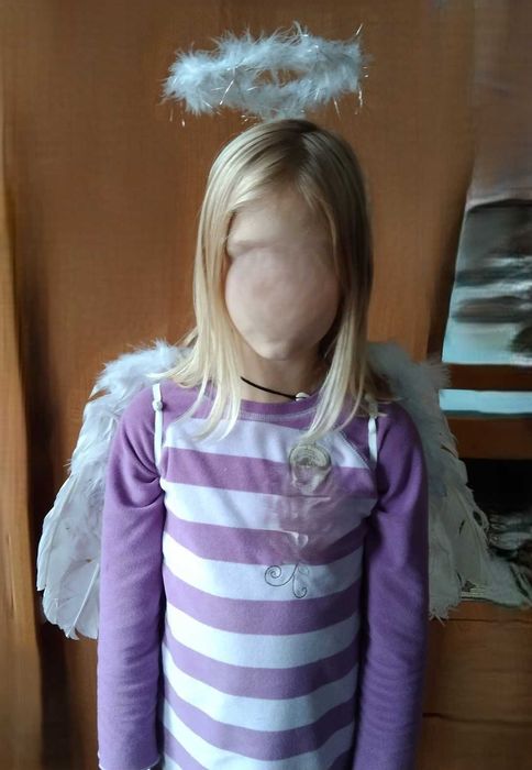 Strój aniołka skrzydła i aureolka
